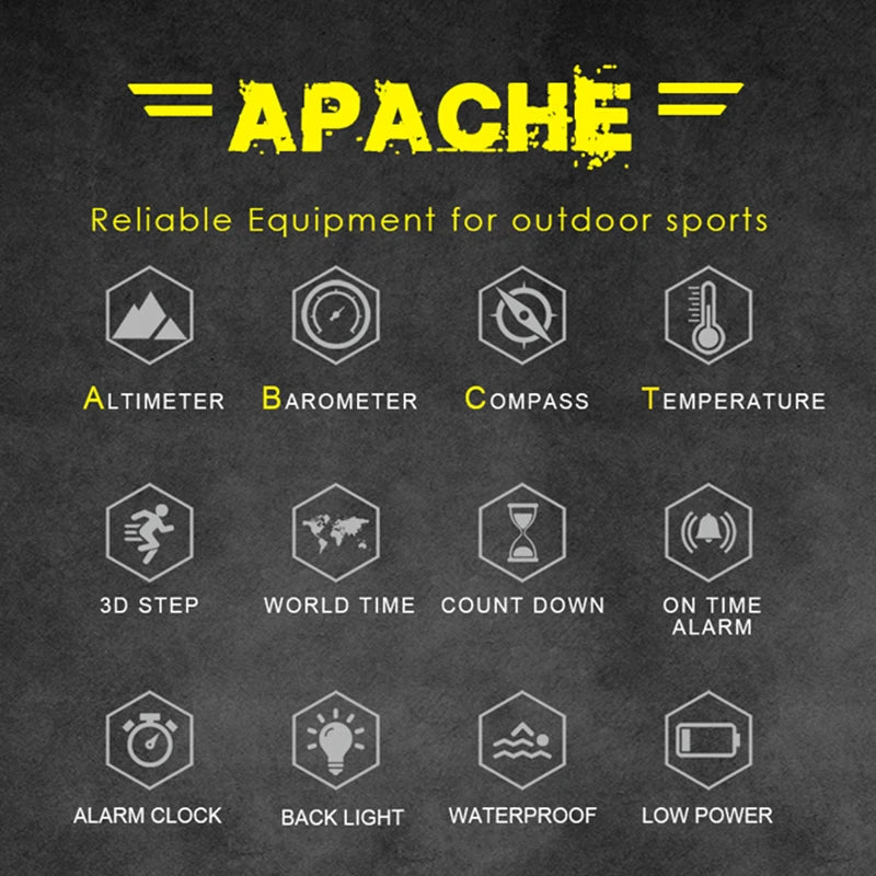 NORTH EDGE APACHE 3 Tactical Outdoor Sports Watch