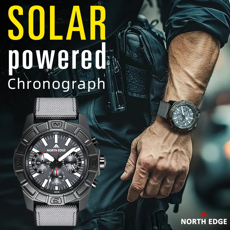 NORTH EDGE BLAZE Solar-Powered Tactical Watch