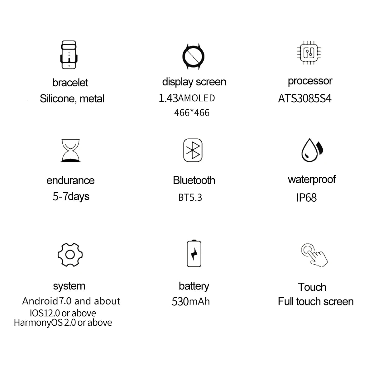 NORTH EDGE HK08 GPS Smartwatch