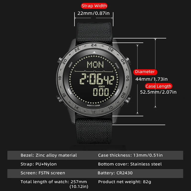 NORTH EDGE TANK 3 Tactical Outdoor Watch